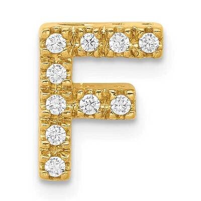 Diamond Letter F Initial Charm 10k Gold PM5221F-010-1YA, MPN: PM5221F-010-1YA,