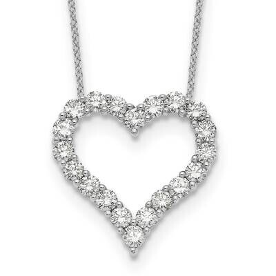 Diamond Heart 18 Inch Necklace 14k White Gold PM1001-200-WA, MPN: PM1001-200-WA, 883957664484
