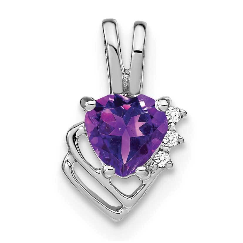 Amethyst Diamond Pendant 14k White Gold PM7002-AM-001-WA, MPN: PM7002-AM-001-WA,