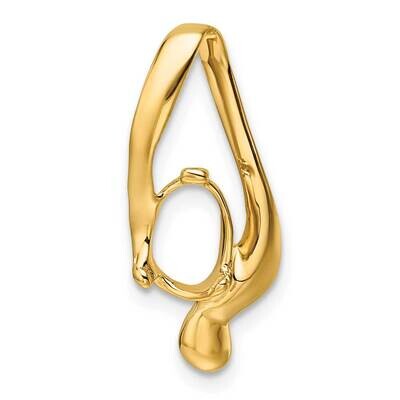 4mm Omega 6mm Reversible 8X6mm Oval Slide Mounting 14k Gold PM5239-Y, MPN: PM5239-Y, 752908000445