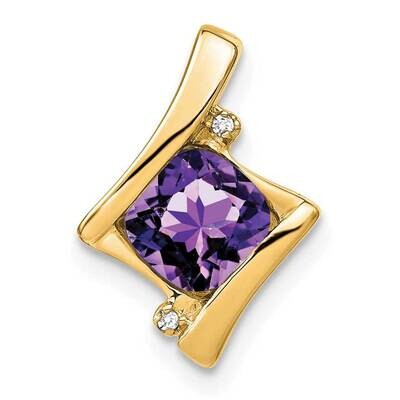 Amethyst Diamond Pendant 10k Gold PM7033-AM-001-1YA, MPN: PM7033-AM-001-1YA,