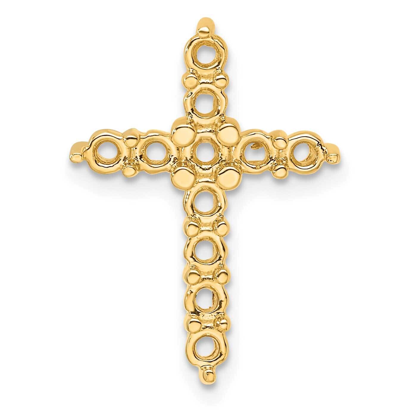Diamond Cross Chain Slide Mounting 14k Gold PM4952-100-Y, MPN: PM4952-100-Y,