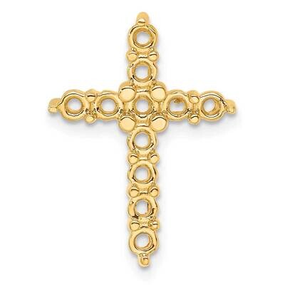 Diamond Cross Chain Slide Mounting 14k Gold PM4952-100-Y, MPN: PM4952-100-Y,