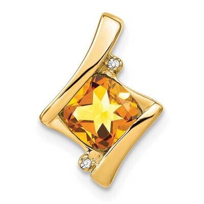 Citrine Diamond Pendant 10k Gold PM7033-CI-001-1YA, MPN: PM7033-CI-001-1YA,