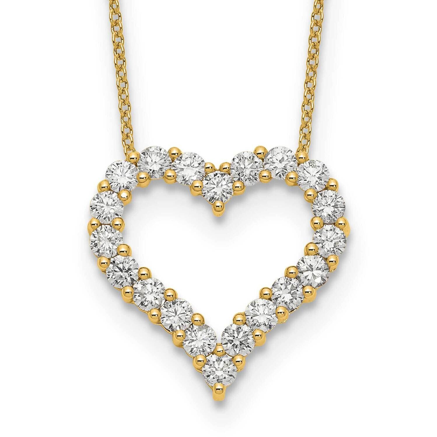 Heart Pendant Chain 18 Inch 14k Gold PM1001-150-YA, MPN: PM1001-150-YA, 883957274263