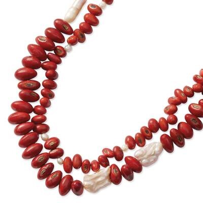 Colorin Bean &amp; Fw Cultured Pearl Necklace Sterling Silver KWF732, MPN: KWF732, 883957765617