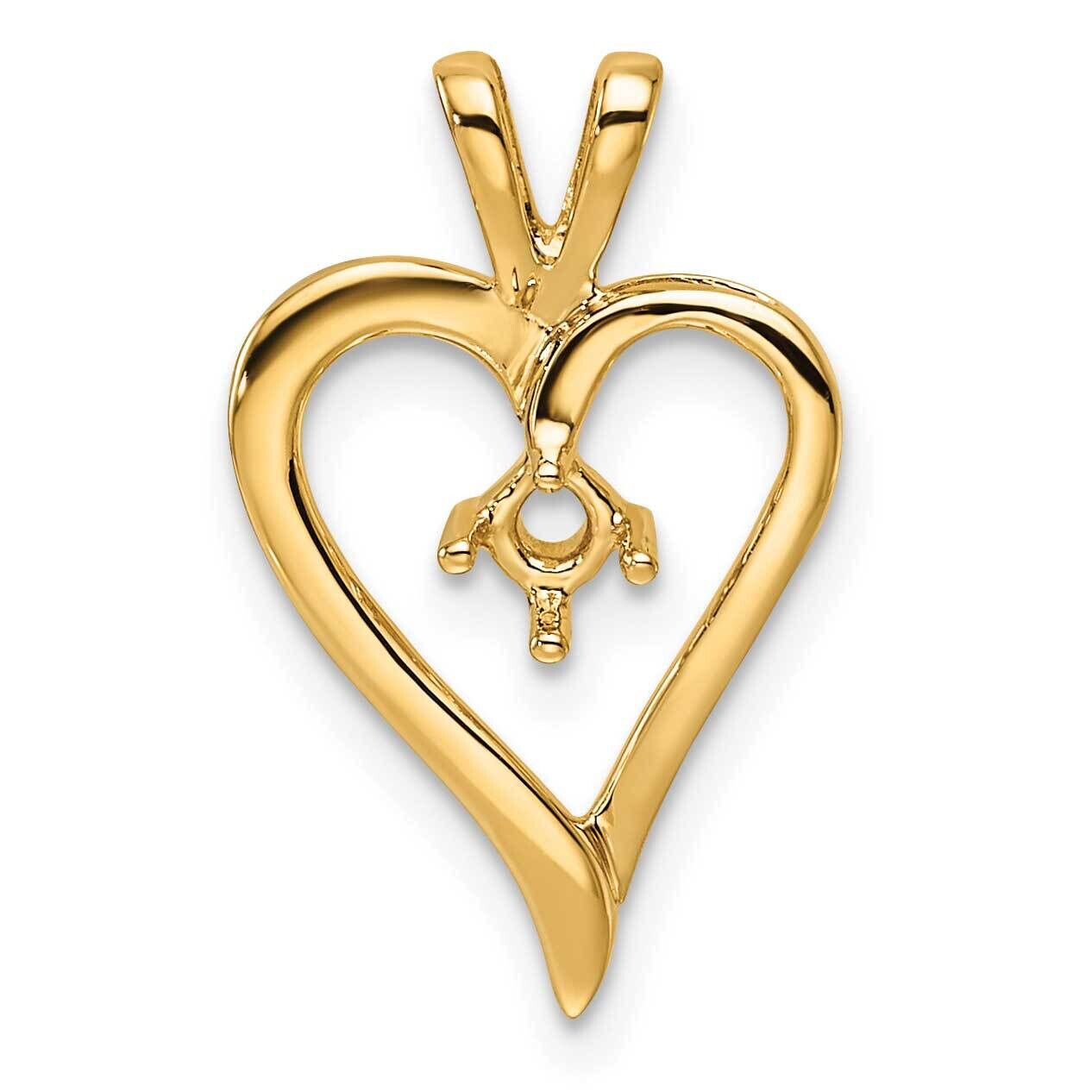 Heart Pendant Mounting 14k Gold PM4823-010-Y, MPN: PM4823-010-Y,
