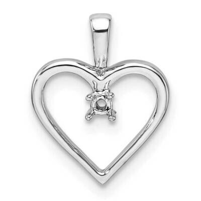 Heart Pendant Mounting 14k White Gold PM4816-003-W, MPN: PM4816-003-W,