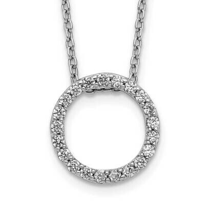 Diamond Circle 18 Inch Necklace 10k White Gold PM3781-025-1WA, MPN: PM3781-025-1WA,