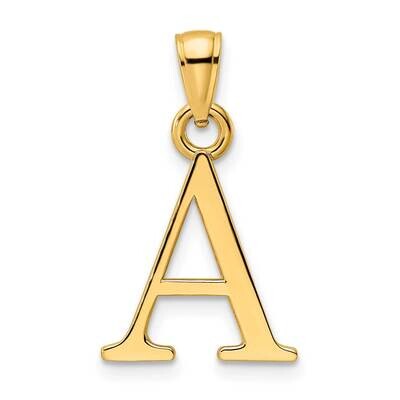 Letter A Initial Pendant 14k Gold K9810A, MPN: K9810A, 196904089453