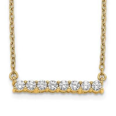 Diamond Bar 18 Inch Necklace 14k Gold PM3738-033-YA, MPN: PM3738-033-YA,
