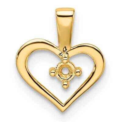 Heart Pendant Mounting 14k Gold PM4817-002-Y, MPN: PM4817-002-Y,