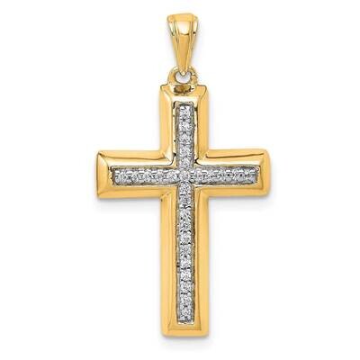 Large 1/10Ct. Diamond Cross Pendant 14k Gold PM5139-010-YA by Men&#39;s Jewelry and Accessories, MPN: P…