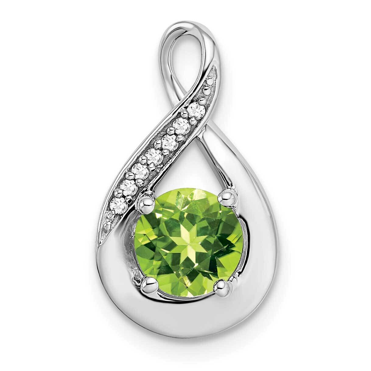 Peridot Diamond Pendant 14k White Gold PM7056-PE-003-WA, MPN: PM7056-PE-003-WA,