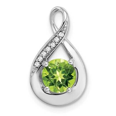 Peridot Diamond Pendant 14k White Gold PM7056-PE-003-WA, MPN: PM7056-PE-003-WA,