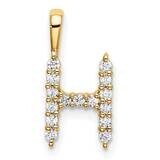 Diamond Letter H Initial Pendant 14k Gold PM6988H-015-YLG, MPN: PM6988H-015-YLG, 883957886404