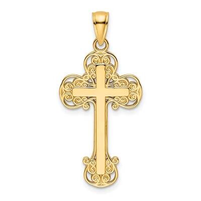 Fancy Cross Pendant 14k Polished Gold K9821, MPN: K9821,