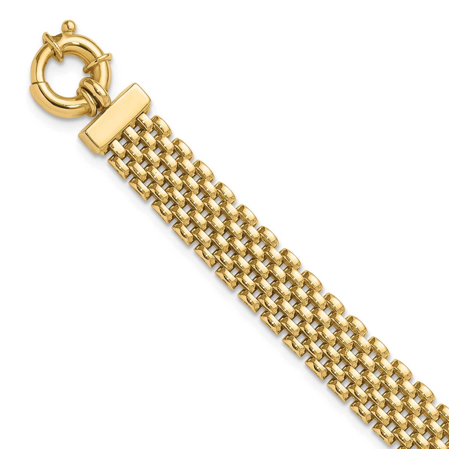 Fancy Link Bracelet 7.5 Inch 14k Polished Gold FB2042-7.5