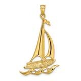 Sailboat Waves Pendant 14k Gold K8092, MPN: K8092, 63721806115