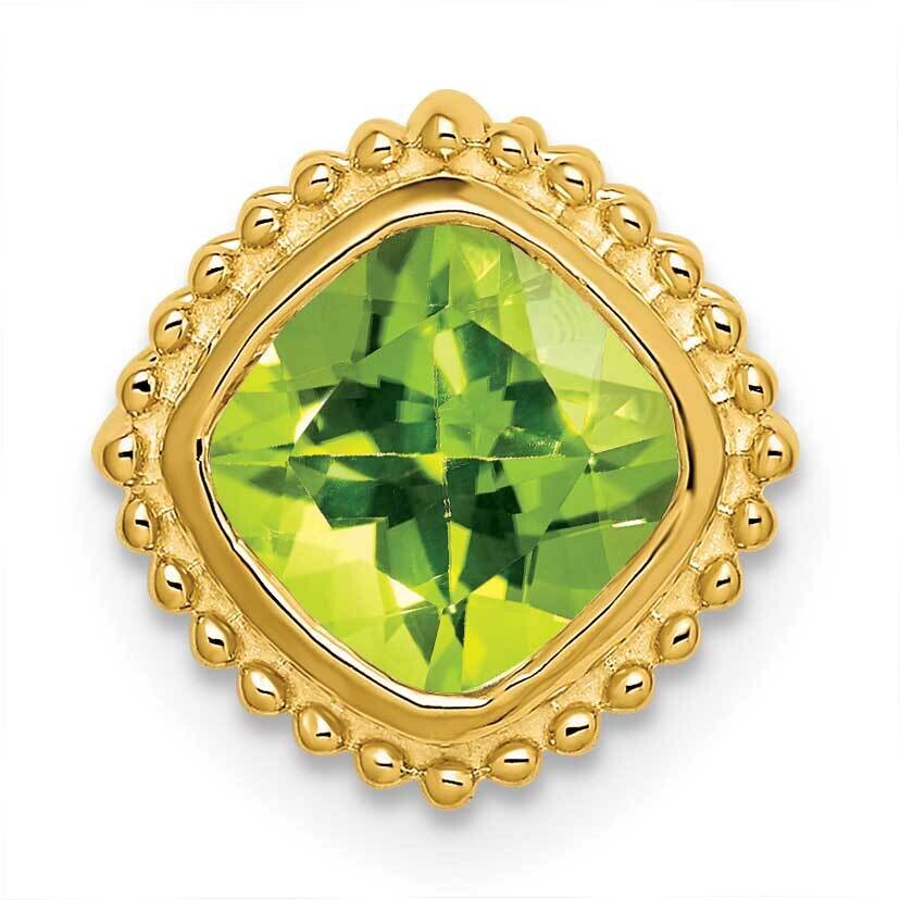 Cushion Peridot Chain Slide 11 Inch 14k Gold PM7201-PE-Y, MPN: PM7201-PE-Y,