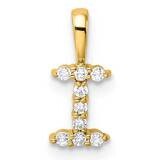 Diamond Letter I Initial Pendant 14k Gold PM6988I-009-YLG, MPN: PM6988I-009-YLG, 883957886435