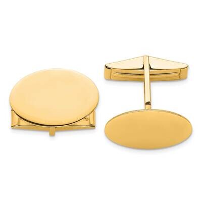 Men&#39;s Oval Cuff Links 14k Gold MC259 by Men&#39;s Jewelry and Accessories, MPN: MC259,