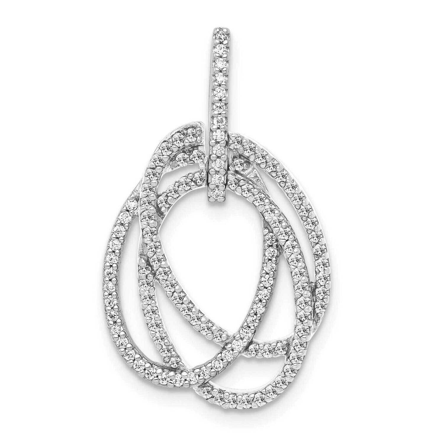 Diamond Intertwined Ovals Pendant 14k White Gold PM4733-033-WLG, MPN: PM4733-033-WLG, 883957883694