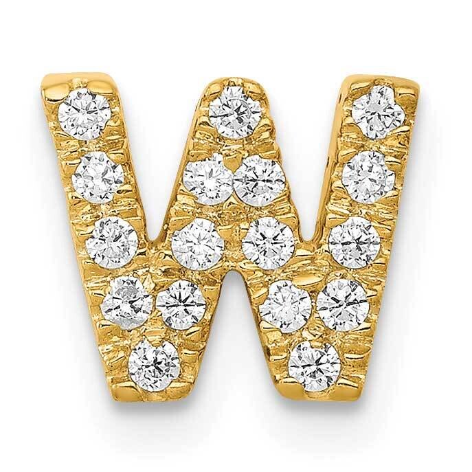 Diamond Letter W Initial Charm 10k Gold PM5221W-016-1YA, MPN: PM5221W-016-1YA,