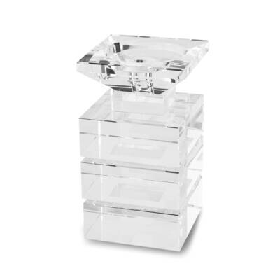 Crystal Glass Small Illusion Candle Holder GM19989, MPN: GM19989,