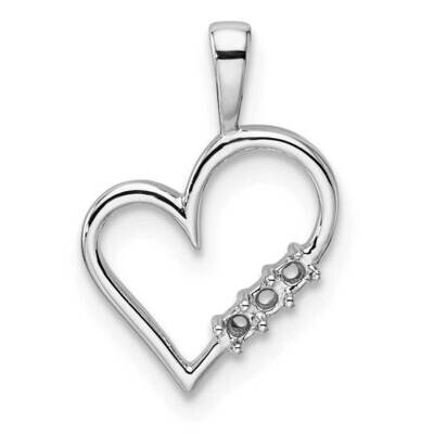 Heart Pendant Mounting 14k White Gold PM4818-005-W, MPN: PM4818-005-W,