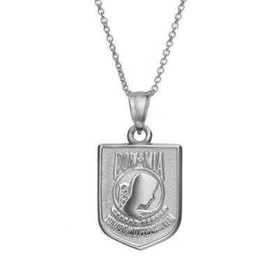 Pow Mia Pendant .7 X .5 1mm Rolo Chain Sterling Silver PBS053PNSSCH, MPN: PBS053PNSSCH, 810680028139