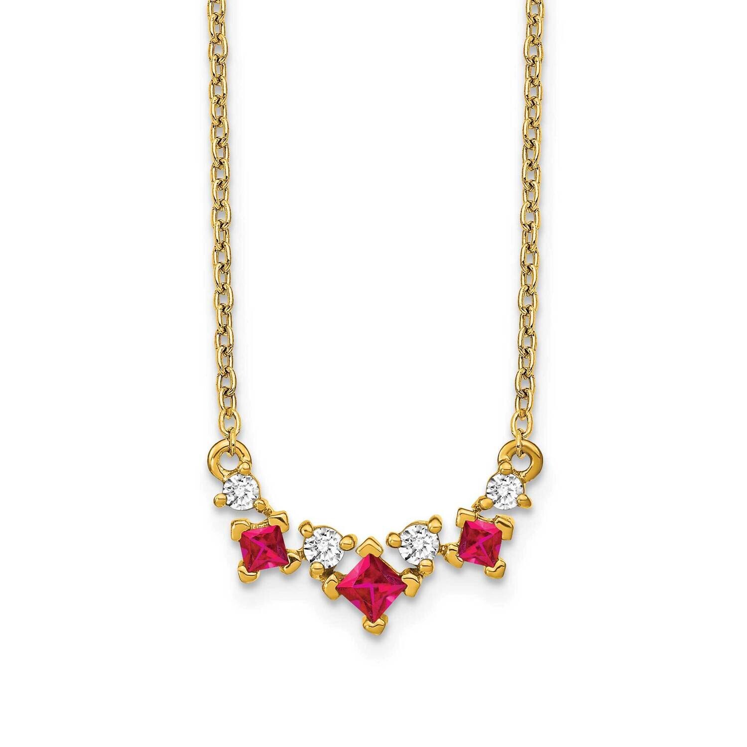 Ruby Diamond 18 Inch Necklace 14k Gold PM7178-RU-012-YA