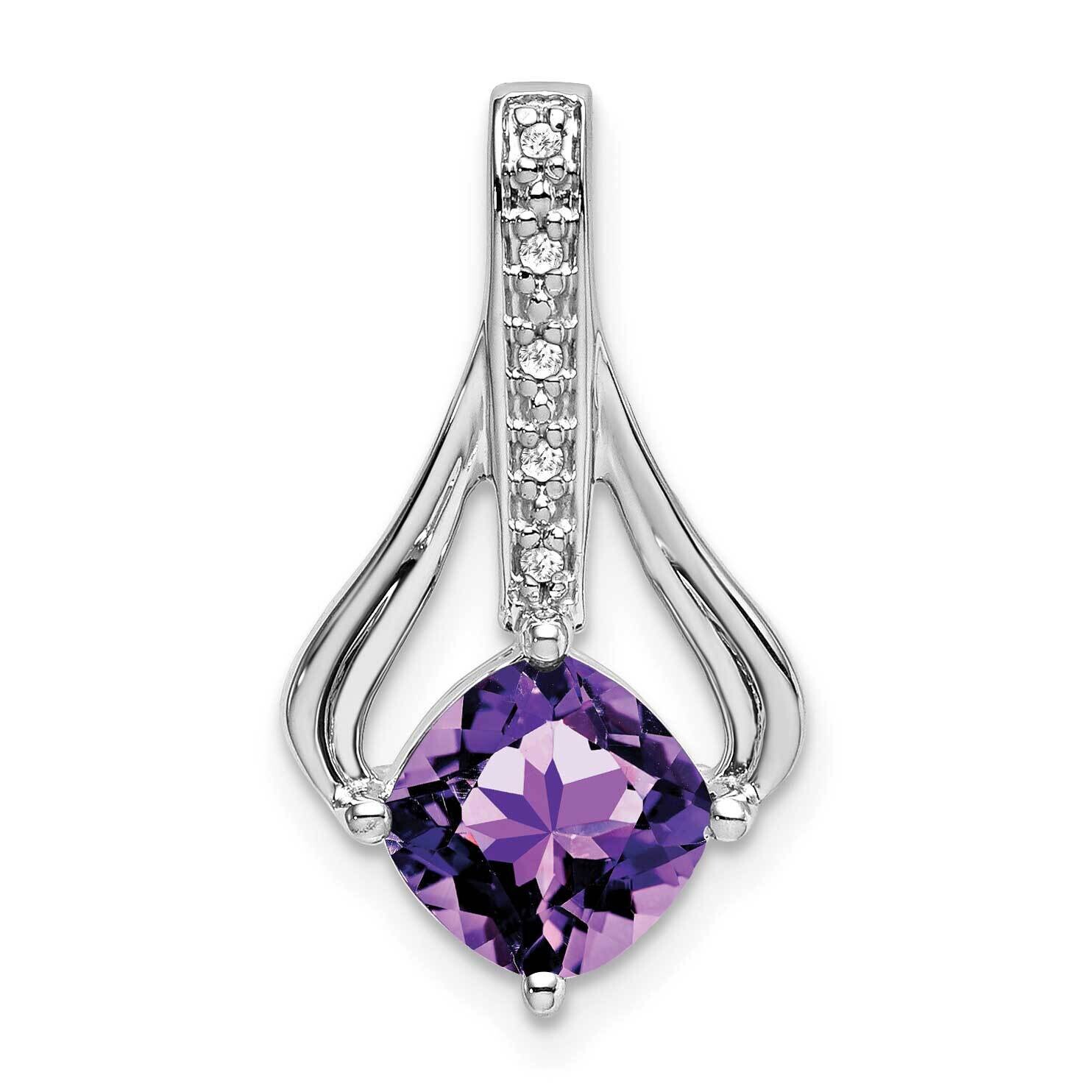 Amethyst Diamond Pendant 14k White Gold PM7032-AM-002-WA, MPN: PM7032-AM-002-WA,