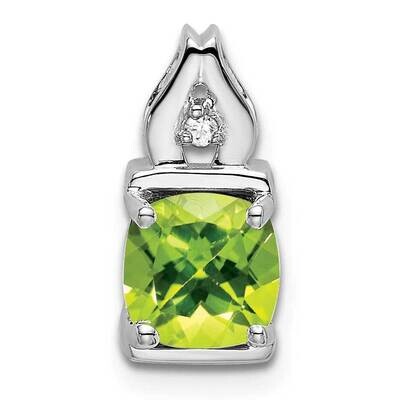 Peridot Diamond Pendant 14k White Gold PM7054-PE-001-WA, MPN: PM7054-PE-001-WA,