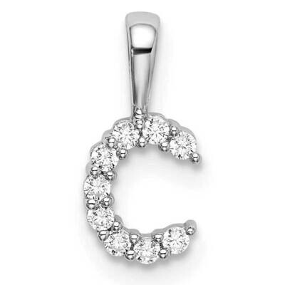 Diamond Letter C Initial Pendant 14k White Gold PM6988C-009-WLG, MPN: PM6988C-009-WLG, 883957886145