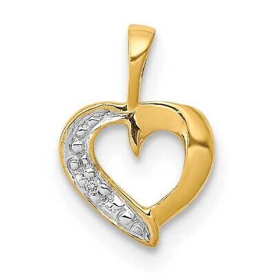.01Ct. Diamond Heart Pendant 10k Gold PM4857-001-1YA, MPN: PM4857-001-1YA,