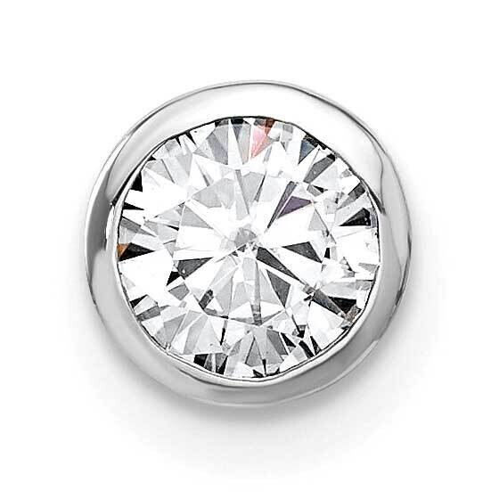 Diamond Round Bezel Chain Slide 14k White Gold PM6802-060-WLG, MPN: PM6802-060-WLG, 883957883304