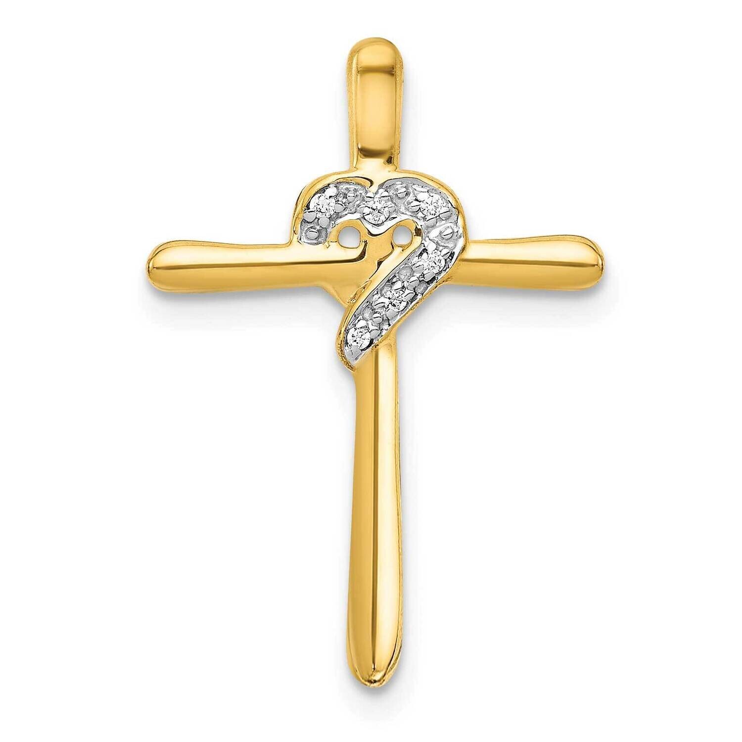 .02Ct. Diamond Heart Cross Chain Slide 10k Gold PM4994-002-1YA by Men&#39;s Jewelry and Accessories, MP…