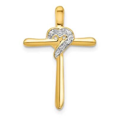 .02Ct. Diamond Heart Cross Chain Slide 10k Gold PM4994-002-1YA by Men&#39;s Jewelry and Accessories, MP…