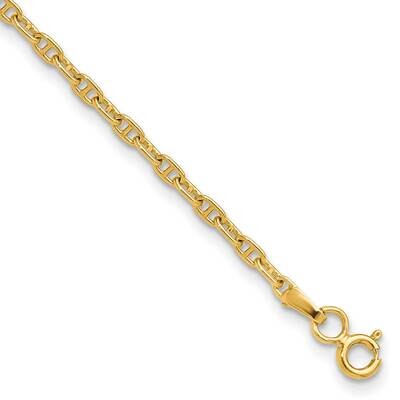 2.35mm Mariners Link Chain 7 Inch 14k Gold MA065-7, MPN: MA065-7,