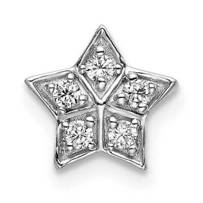 Diamond Star Chain Slide Pendant 8 Inch 14k White Gold PM6608-010-WA, MPN: PM6608-010-WA, 196904083…