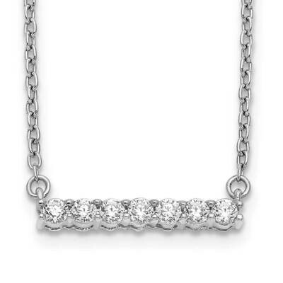 Diamond Bar 18 Inch Necklace 10k White Gold PM3738-025-1WA, MPN: PM3738-025-1WA,