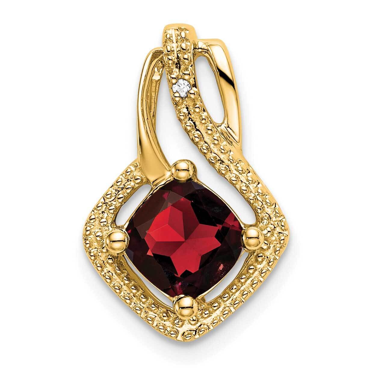 Garnet Diamond Pendant 14k Gold PM7034-GA-001-YA, MPN: PM7034-GA-001-YA,