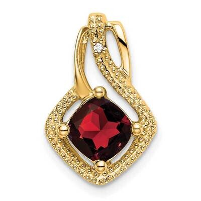 Garnet Diamond Pendant 14k Gold PM7034-GA-001-YA, MPN: PM7034-GA-001-YA,