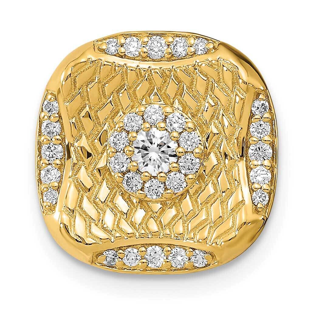 Diamond Square Weave Chain Slide 14k Polished Gold PM6883-033-YA, MPN: PM6883-033-YA,