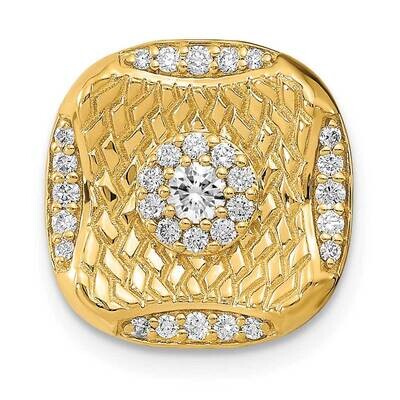 Diamond Square Weave Chain Slide 14k Polished Gold PM6883-033-YA, MPN: PM6883-033-YA,