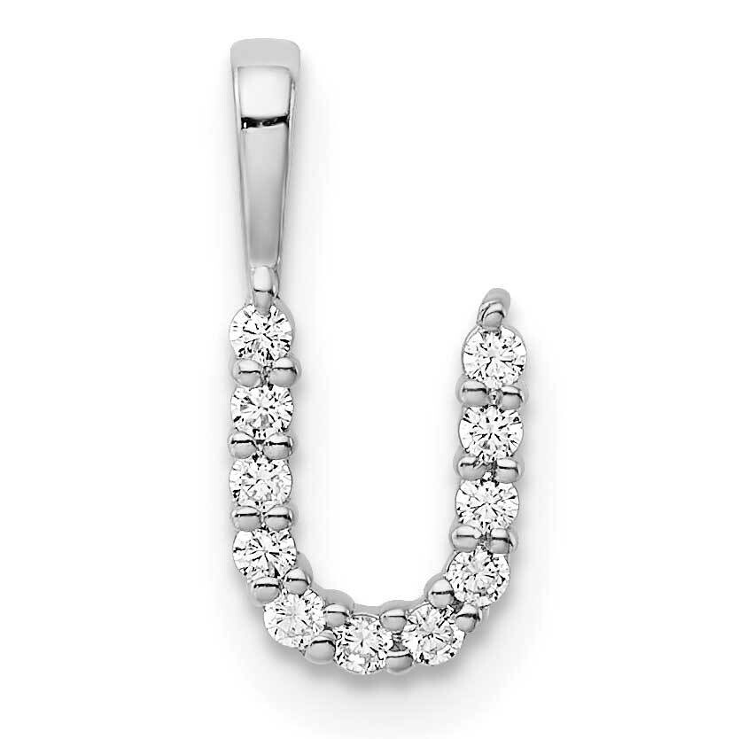 Diamond Letter U Initial Pendant 14k White Gold PM6988U-011-WLG, MPN: PM6988U-011-WLG, 883957887203