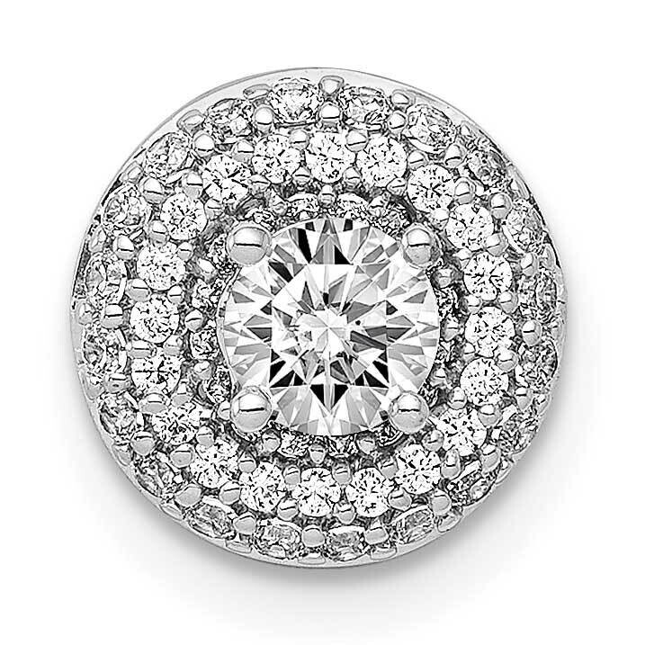 4.1mm Center 1/4Ct. Diamond Semi-Mount Chain Slide 14k White Gold PM4020-025-WA, MPN: PM4020-025-WA,