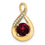 Garnet Diamond Pendant 14k Gold PM7056-GA-003-YA, MPN: PM7056-GA-003-YA,