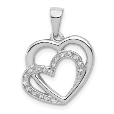 Diamond Entwined Hearts Pendant 10k White Gold PM4902-005-1WA, MPN: PM4902-005-1WA,